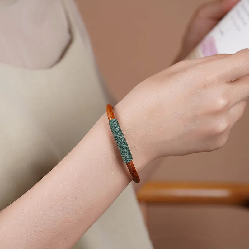 Tibetan Style Handwoven Leather Rope Bracelet for Couples