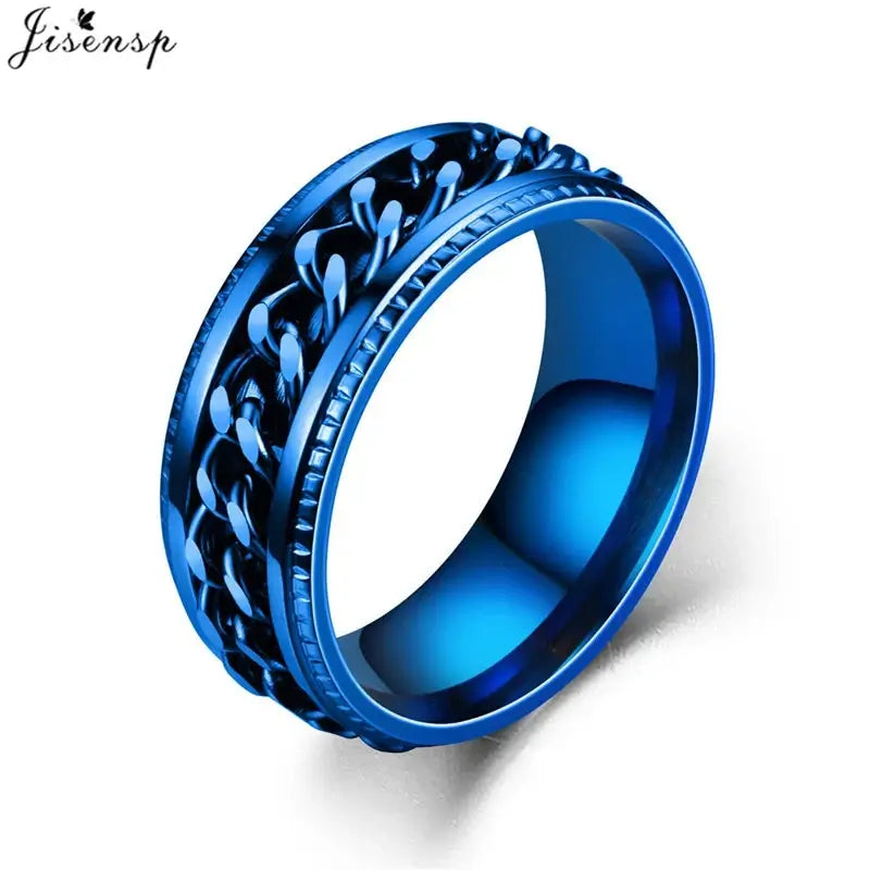 Stainless Steel Spinner Chain Anxiety Rings for Men and Women 1021