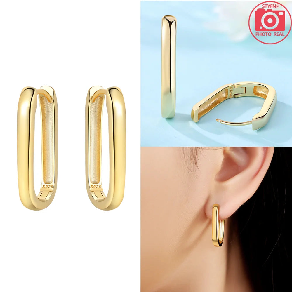 Elegant 925 Silver Twist Zircon Hoop Earrings for Women - Ideal Engagement or Birthday Gift