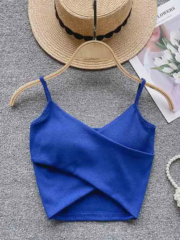 Dozw Women Camisole Irregular Strap Tank Top Chic Solid