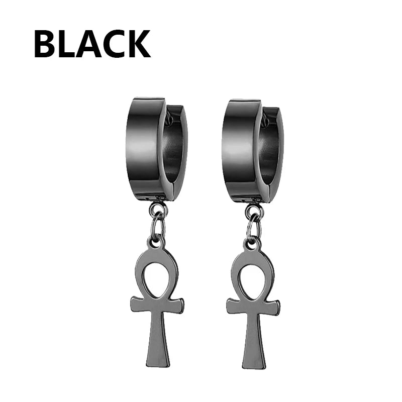 Punk Stainless Steel Stud Earrings Set for Men and Women Type18