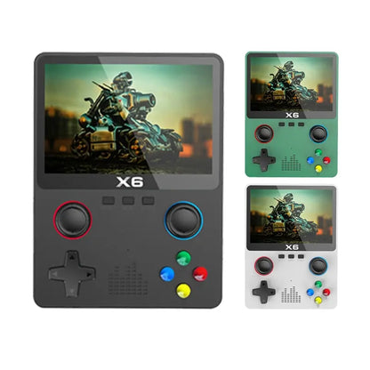 2023 X6 3.5 Inch IPS Handheld Game Console Dual Joystick 11 Simulators GBA 10000 Games 2000mAh Portable Kids Gift
