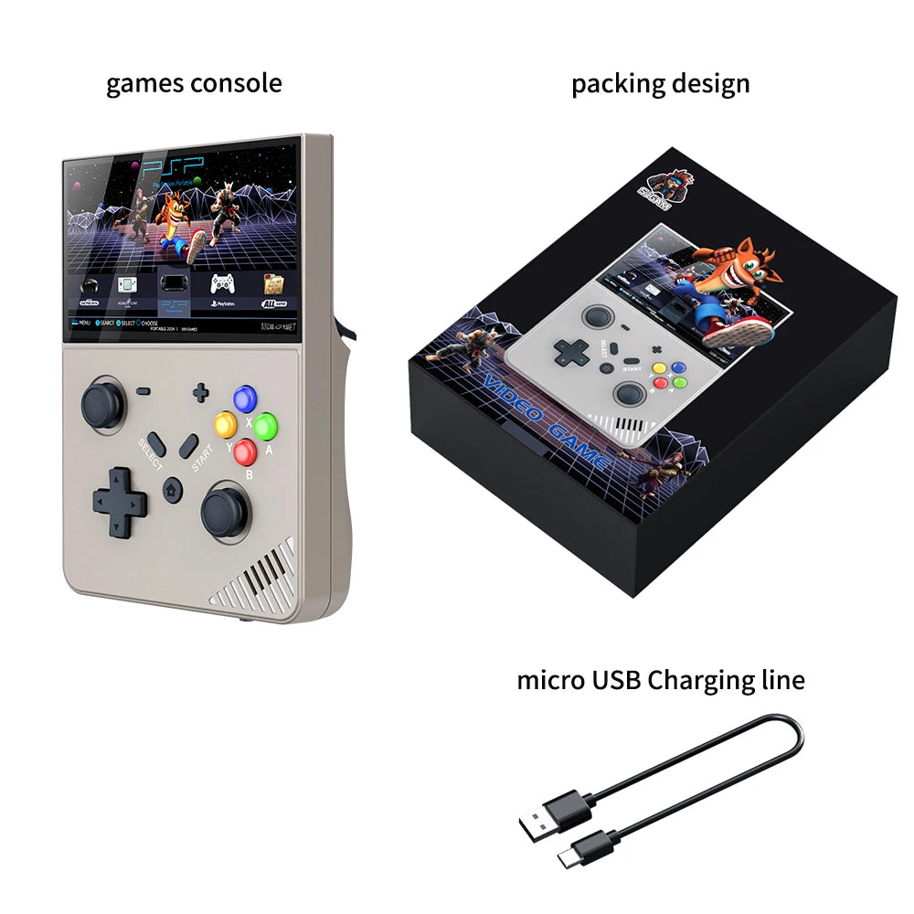 R43Pro 4.3 Inch HD Linux Retro Handheld Console Cortex A17 Open Source 20000 Games Portable Travel Kids Gift