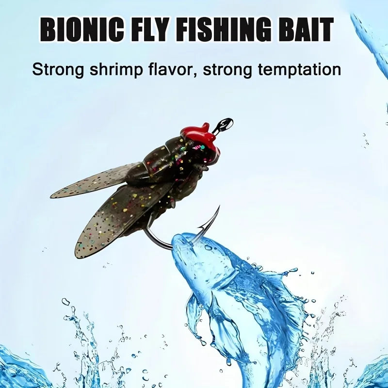 20PCS/Box Bionic Fly Fishing Bait Soft Hook for Salmon Trout