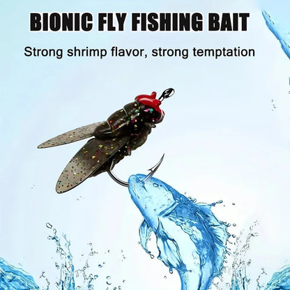 20PCS/Box Bionic Fly Fishing Bait Soft Hook for Salmon Trout