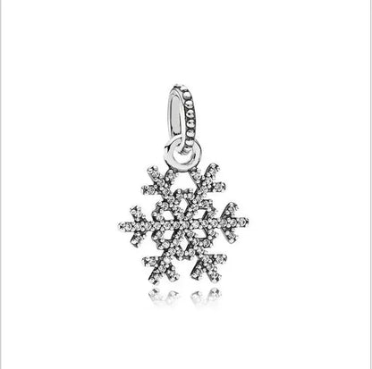 European 925 Sterling Silver Daisy Flower Fish Flag Pendant Bead Charm for Women's Bracelet and Necklace Jewelry