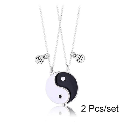 Best Friend Taichi Magnetic Pendant Necklaces Set for Couples and Friends