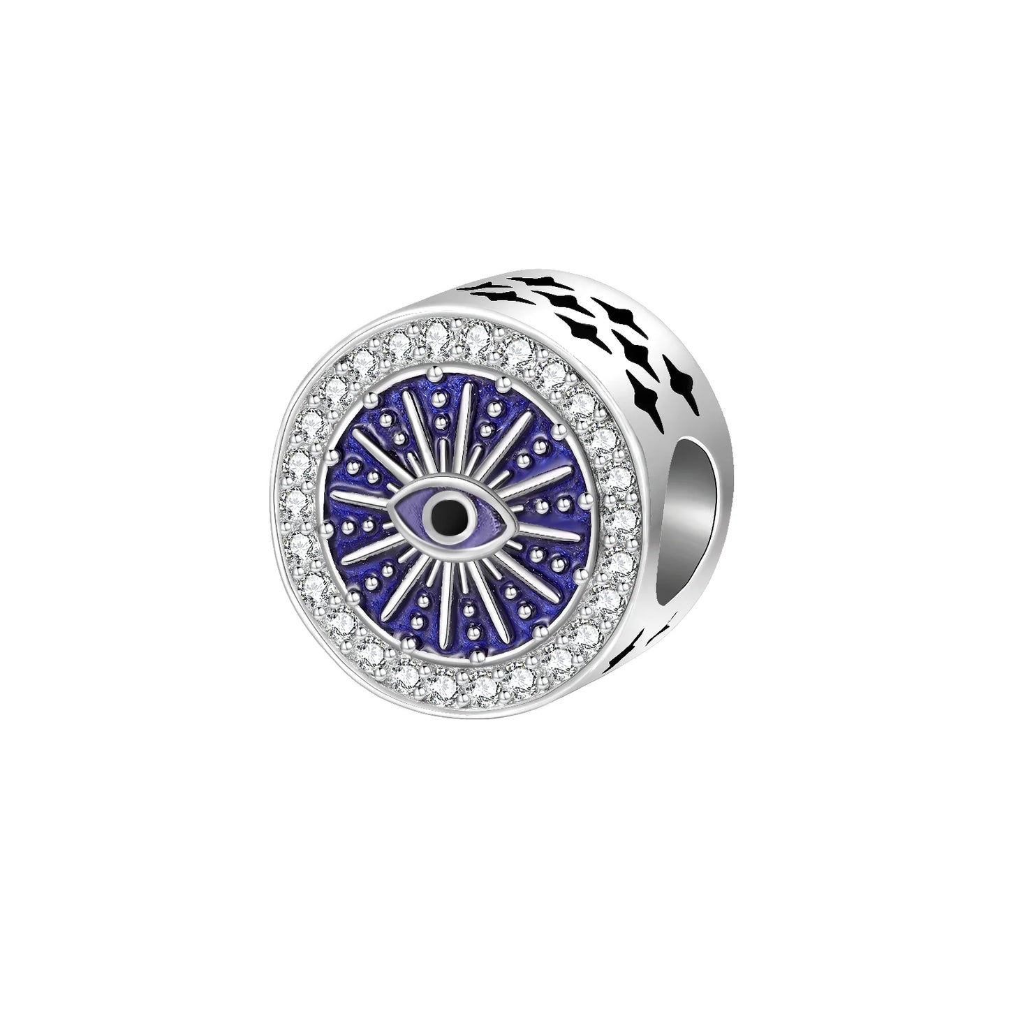925 Sterling Silver Blue Evil Eye Jewelry Set With Zircon Charms Pendant Ring Earrings For Bracelet Necklace Gift