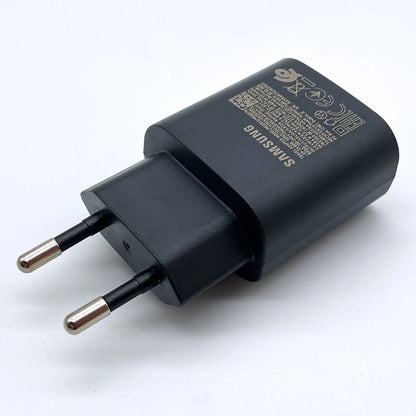 Samsung 25W Super Fast Charger USB Type C Adapter With 3A Cable Intelligent Charge For Galaxy S24 S23 S22 S21 S20 A54 A34 Z Flip 4 5 6 Z Fold Compatible