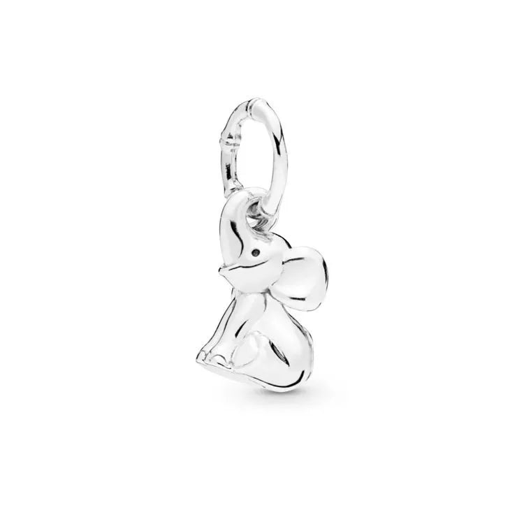 Elegant 925 Silver Backpack Bow Rose Bead Pendant for DIY European Bracelet Jewelry P1856