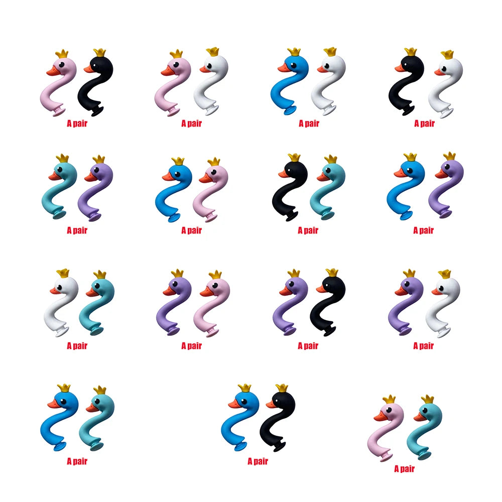 Whimsical 3D Swan Shoe Charms PVC Accessories for Customizing Shoes and Bags