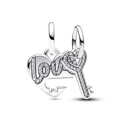 925 Sterling Silver Santa Elk Moon Star Bead Charm Cute