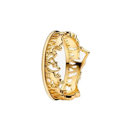 European 925 Silver Gold Bow Ring with Zircon for Exquisite Women's Jewelry at Wedding Parties
