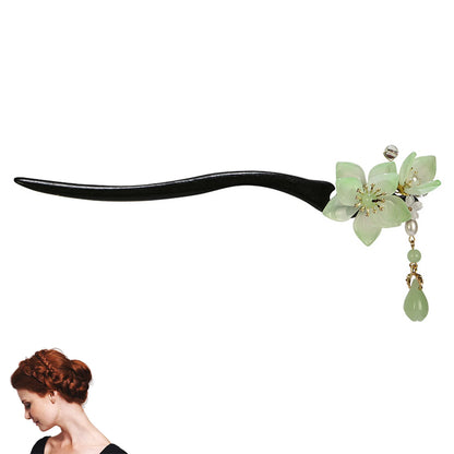 Elegant Hanfu Style Handmade Wooden Hairpin for Weddings and Special Occasions