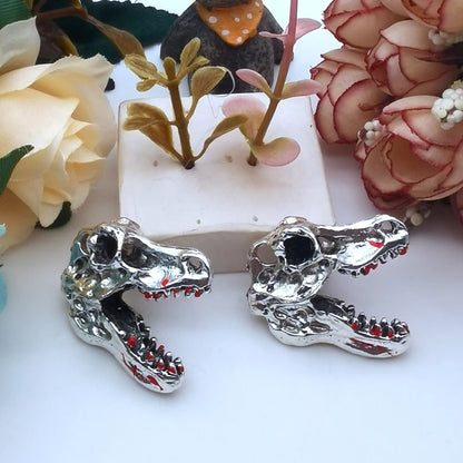 3D Neo-Gothic Dinosaur Skull Charm Pendants for DIY Jewelry and Earring Making