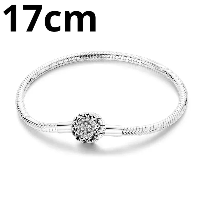 925 Sterling Silver Adjustable Gold Cross Virgin Mary Blue Eye Zircon Charm Bracelet for Women Birthday Gift