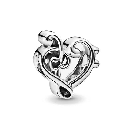 New European Pink Heart Family Tree Bead Charm for 925 Sterling Silver Bracelet Necklace Jewelry Accessories for Women