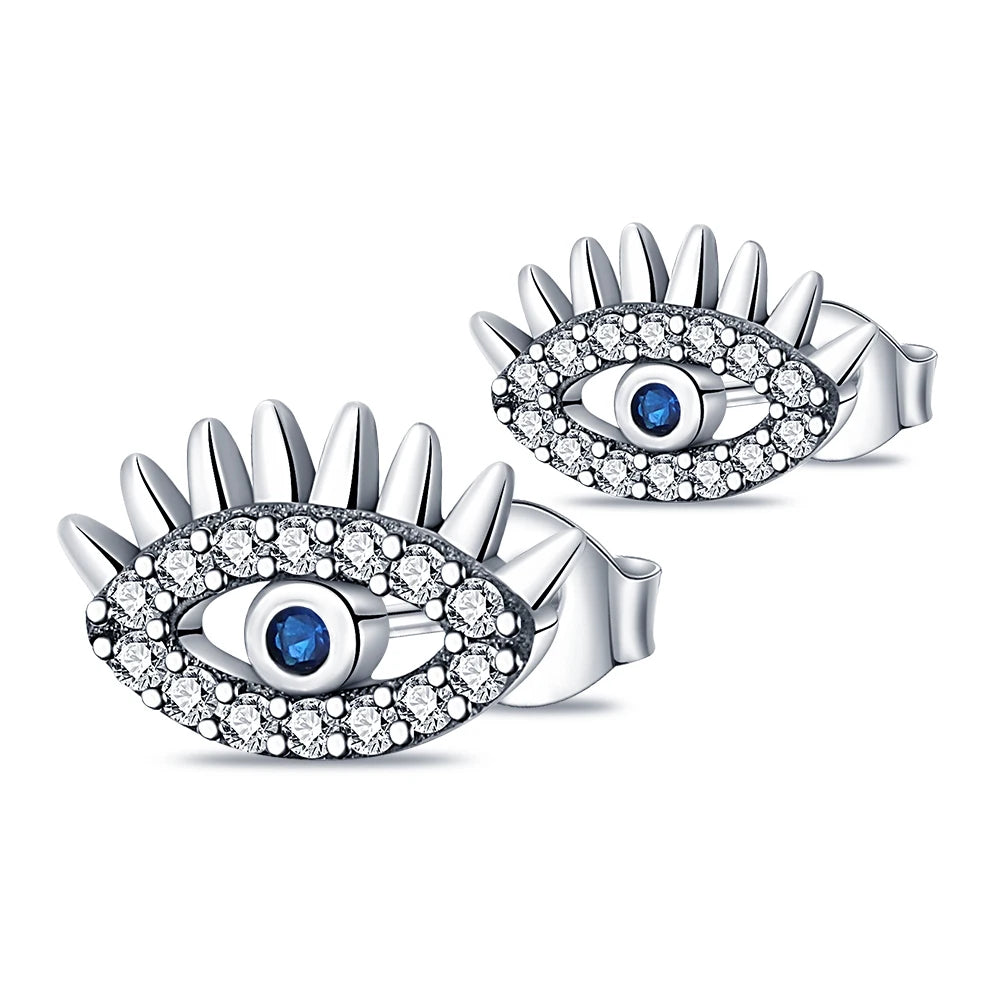 925 Sterling Silver Zircon Stud Earrings for Women Jewelry Party Gifts