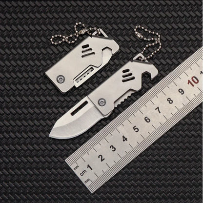 Mini Outdoor Folding Steel Knife - Portable & Sharp Cutting Tool for Camping & Survival WHITE