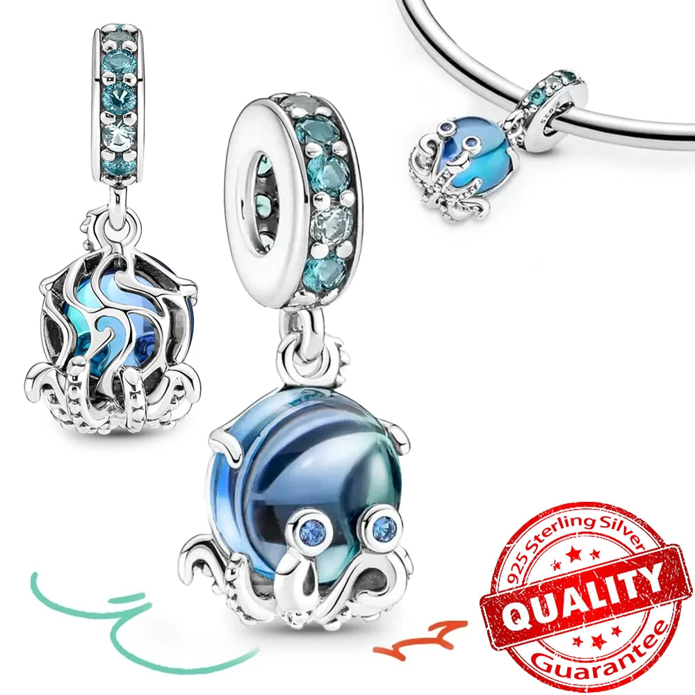 Sterling Silver Ocean-Themed Charm Pendant for Bracelets and Necklaces FCC135