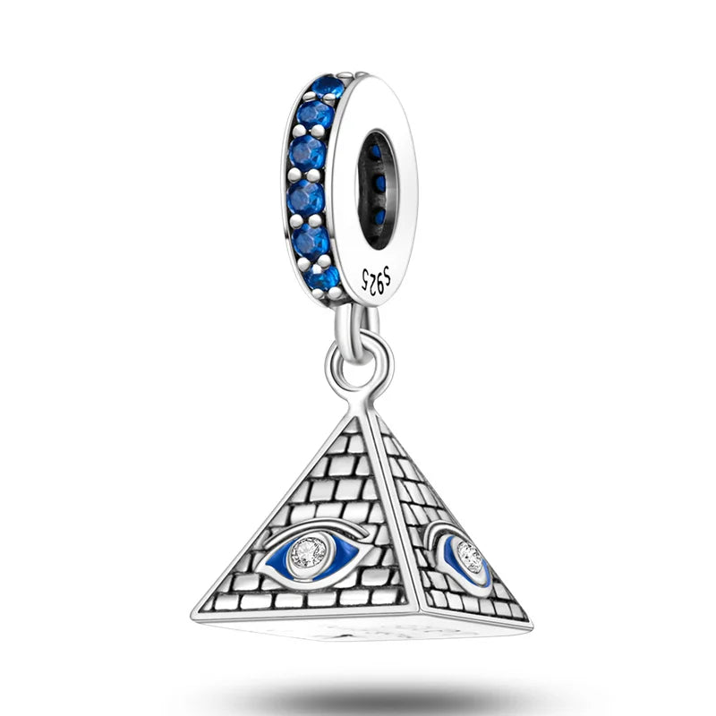 925 Silver Hot Air Balloon Castle Tower Mushroom Charms