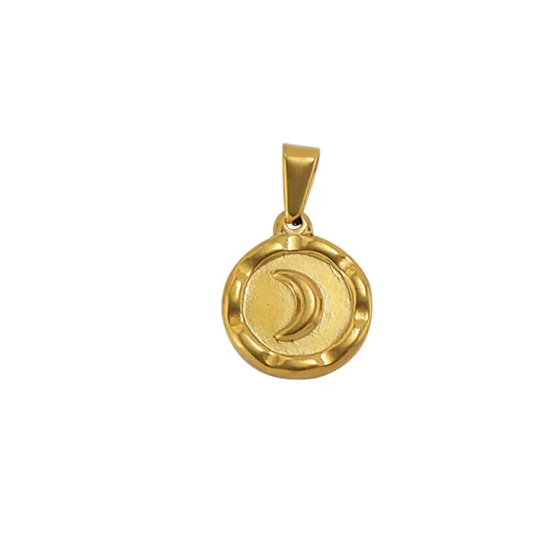 RHYSONG Tarnish Free Gold Plated Angel Cross Heart Pendant for Women Jewelry Making