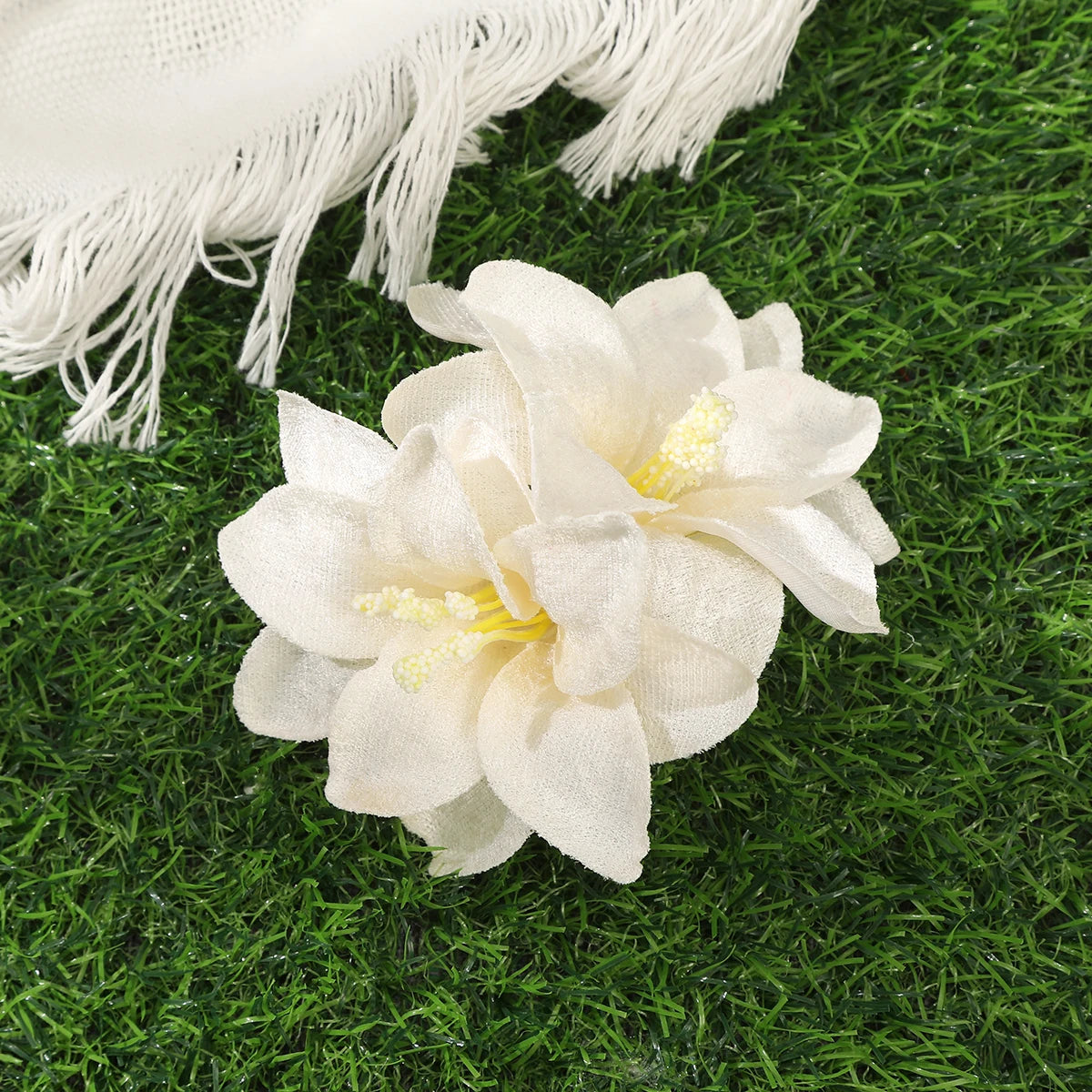 Bohemian Orchid Flower Hair Clips for Women Bridal Beach Wedding Hair Accessories