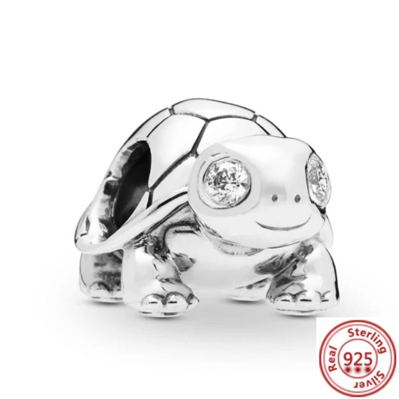 Cute Animal Family Charm Beads for DIY Silver Bracelet Jewelry Making Y111