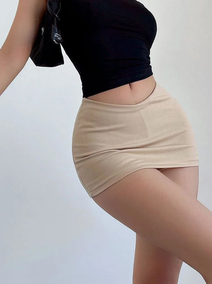 Summer Women Slimming Low Waist Ultra Short Mini Skirt