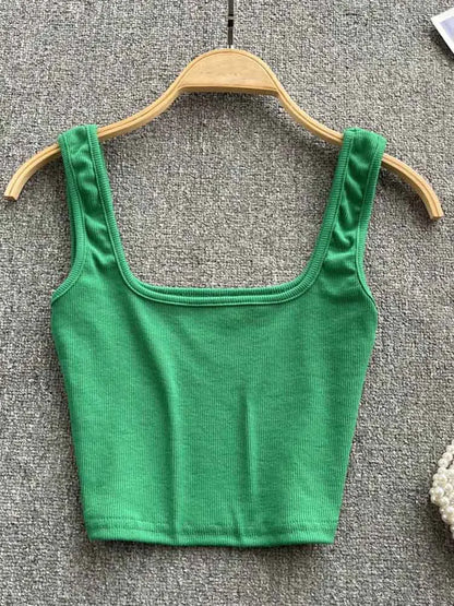 Women Backless Y2K Slim Fit Crop Tank Top Sleeveless