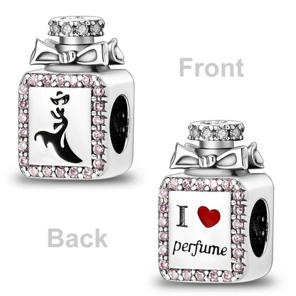 Pink Butterfly Luminous Firefly Dangle Charms 925 Sterling Silver Beads for DIY Jewelry KTC469
