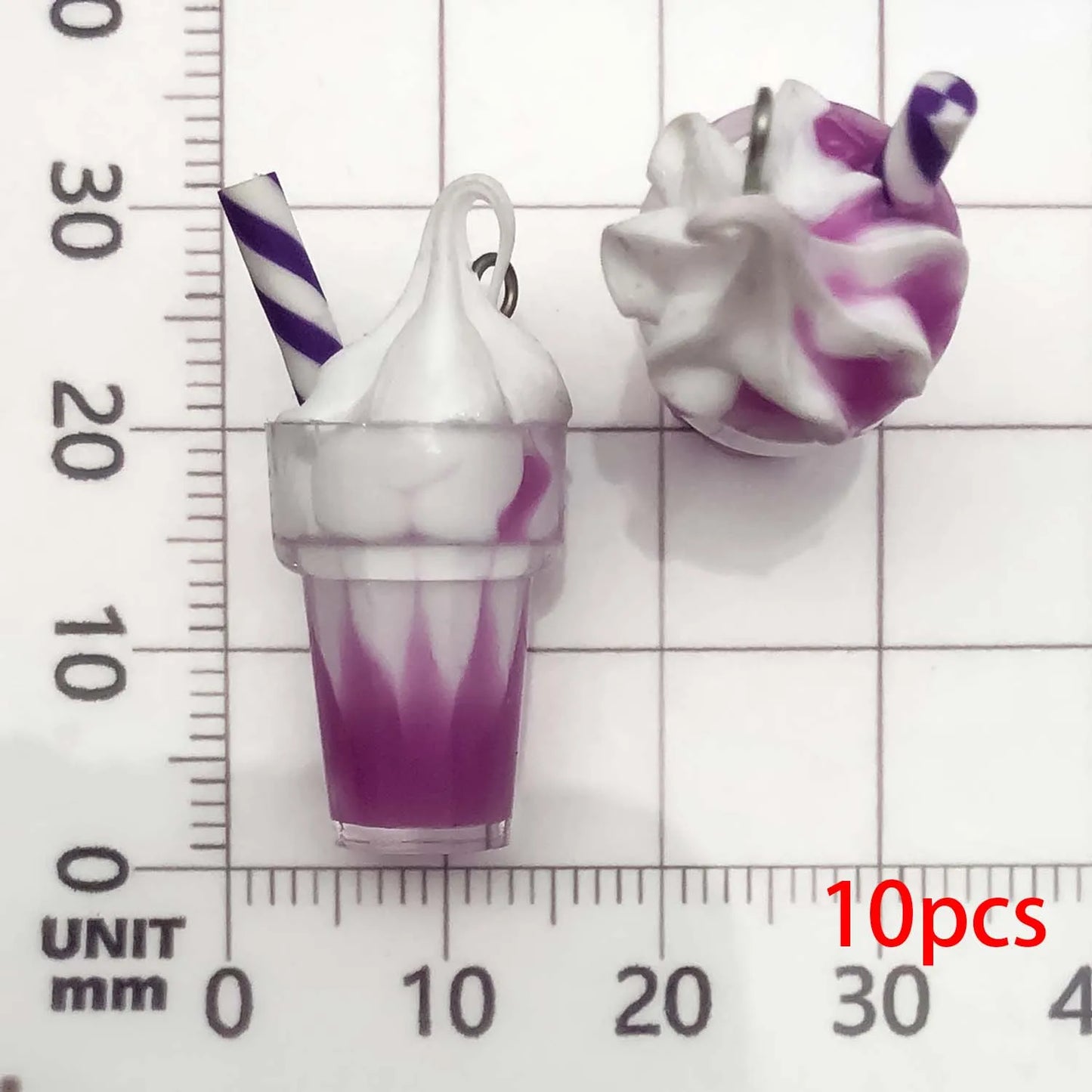 3D Ice Cream Resin Charms Set for DIY Jewelry Crafting
