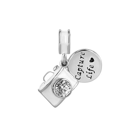 Sunflower Evil Eye Charm 925 Silver Plated Bead for DIY Bracelets Women's Jewelry B2980