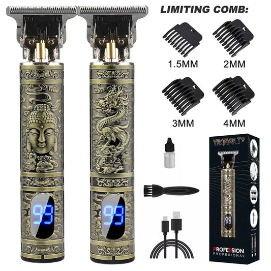 LCD Display T9 Electric Hairber Shaver Trimmer for Men