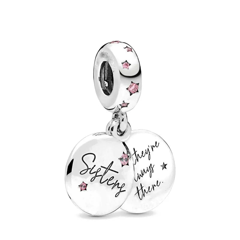 925 Sterling Silver Cute Character Bead Pendant for DIY European Bracelets B351