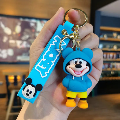 Kawaii Anime Disney Keychain Set Featuring Mickey Mouse, Minnie, Lilo & Stitch