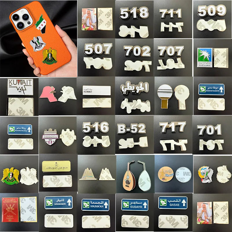Stylish Saudi Arabia Themed Metal Pin Brooches for Mobile Phones