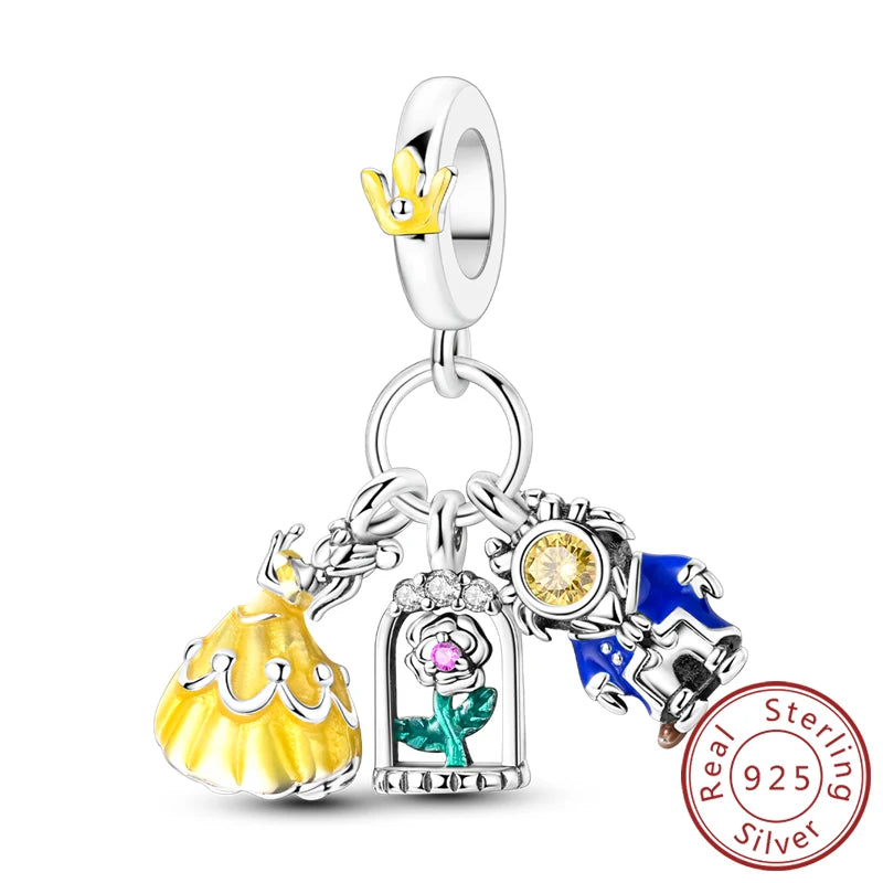 Sterling Silver Charms Set for DIY Pendant Bracelets Creative Jewelry Collection KTC1478