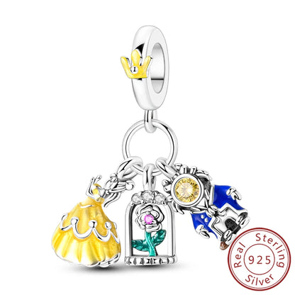 Sterling Silver Charms Set for DIY Pendant Bracelets Creative Jewelry Collection KTC1478