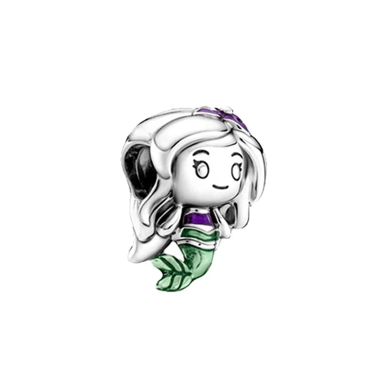 Exquisite 925 Silver Rabbit and Mouse Pendant Beads for DIY European Bracelets with Zircon Accents