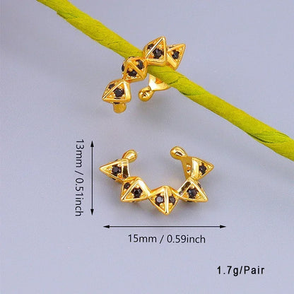 Crmya Gold-Color Cubic Zirconia Hoop Earrings Set for Women Fashion Jewelry 2023