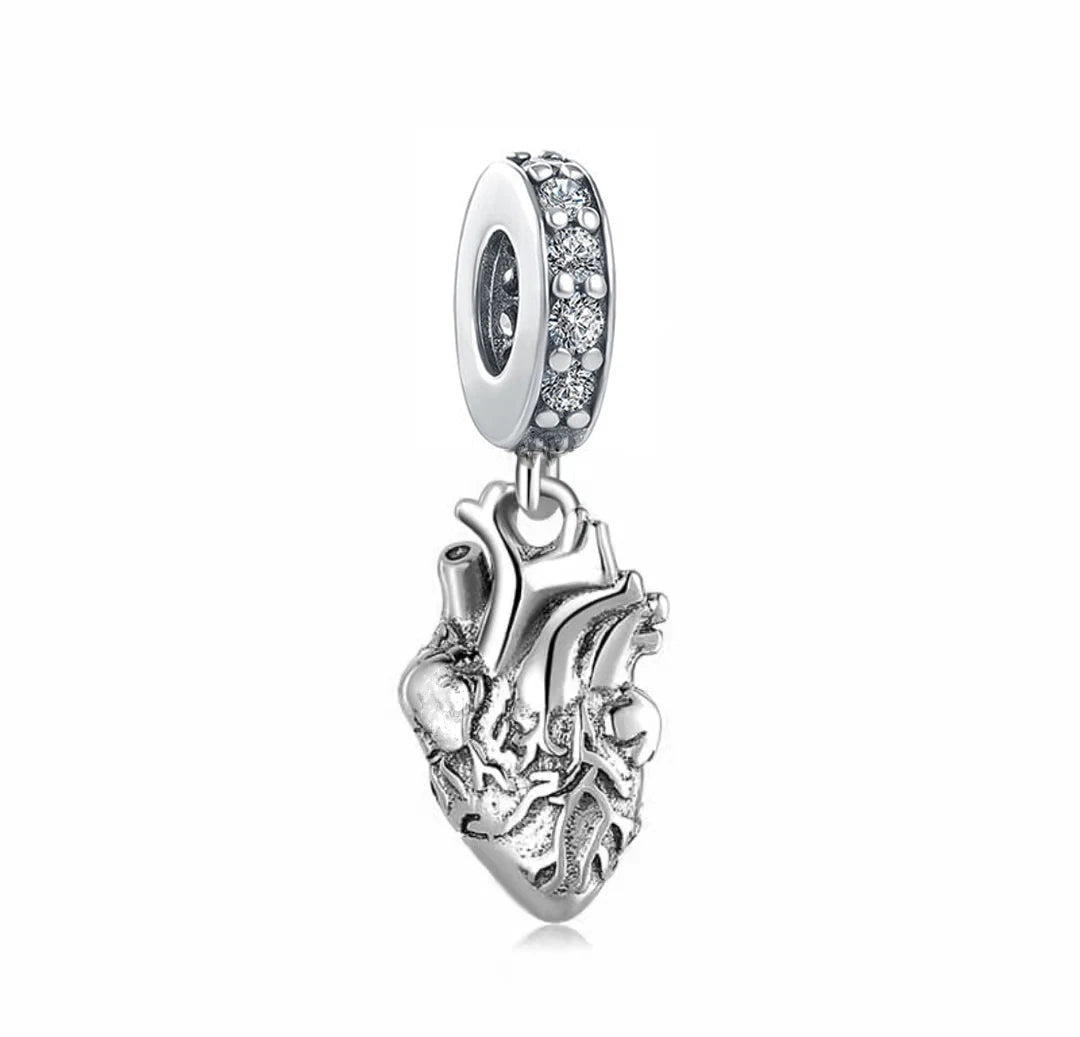 925 Sterling Silver Nurse Cross DIY Charms Beads Zircon