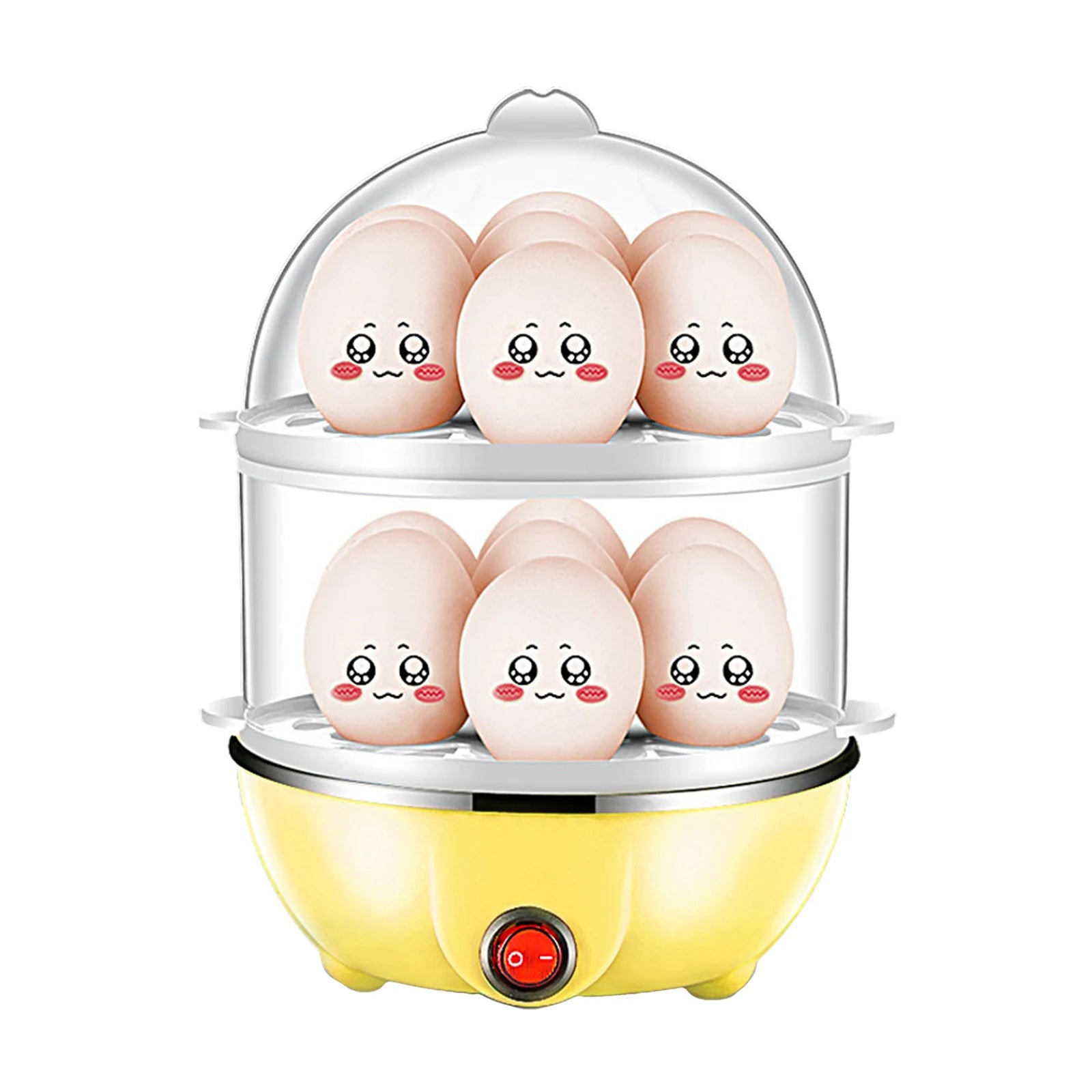 Double Layer Egg Cooker 14 Egg Capacity Hard Boiled Cooker B-EU Plug