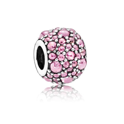 Spring Butterfly Heart Enamel Flower Charm Bead for Bracelets and Necklaces