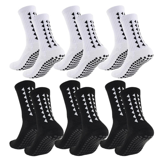 6 Pairs Grip Towel Bottom Sport Socks For Men Women