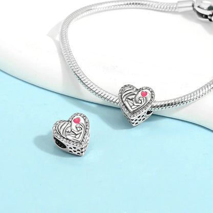 Original 925 Sterling Silver Heart Star Hot Air Balloon Puzzle Charms with Zircon for DIY Necklace and Bracelet Jewelry Gift