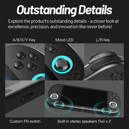 Trimui Smart Pro Handheld Game Console 4.96 Inch IPS Screen Linux OS Joystick RGB Lighting Retro 10000 Games Type C Portable Gift