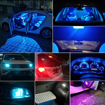 10 Pack T10 W5W COB LED 6000K White 12V License Bulbs