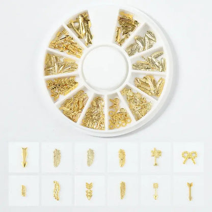Resin Filling Metal Rivet Moon Stars Nail Art Decorations Mixed Beach Ocean Style Jewelry DIY Charms PP-XY-6