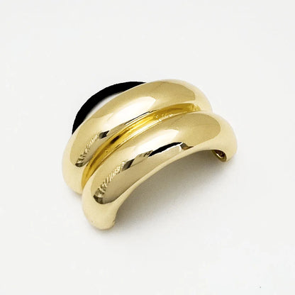 Trendy Geometric Double-Layer Metal Hair Bands for Women